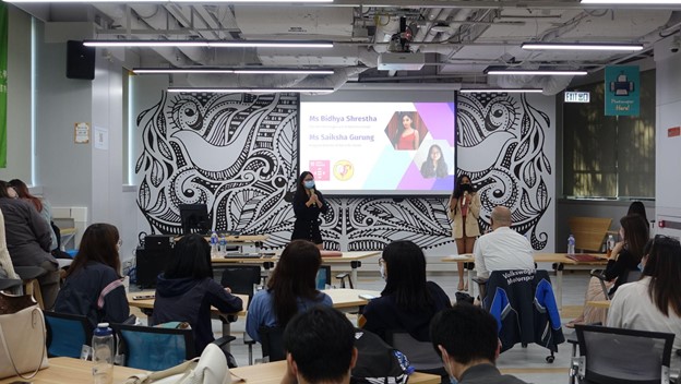 Ms Bidhya SHRESTHA and Ms Saiksha GURUNG chit-chatt with our students about their stories of striving for a more gender-equal and inclusive society in Hong Kong, especially for ethnic minorities.
