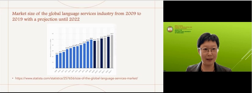 王博士指出全球傳譯員的就業前景非常樂觀