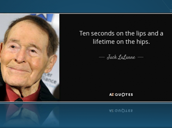 Mr Kuan shares fitness video clips in Chinese and English versions of the Founder of Fitness in America, Mr Jack Lalane (1914-2011), and his moto “Ten seconds on the lips and a lifetime on the hips” (Do not eat excessively)