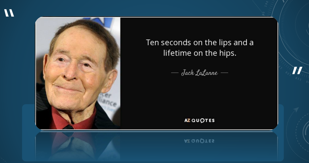 Mr Kuan shares fitness video clips in Chinese and English versions of the Founder of Fitness in America, Mr Jack Lalane (1914-2011), and his moto “Ten seconds on the lips and a lifetime on the hips” (Do not eat excessively)