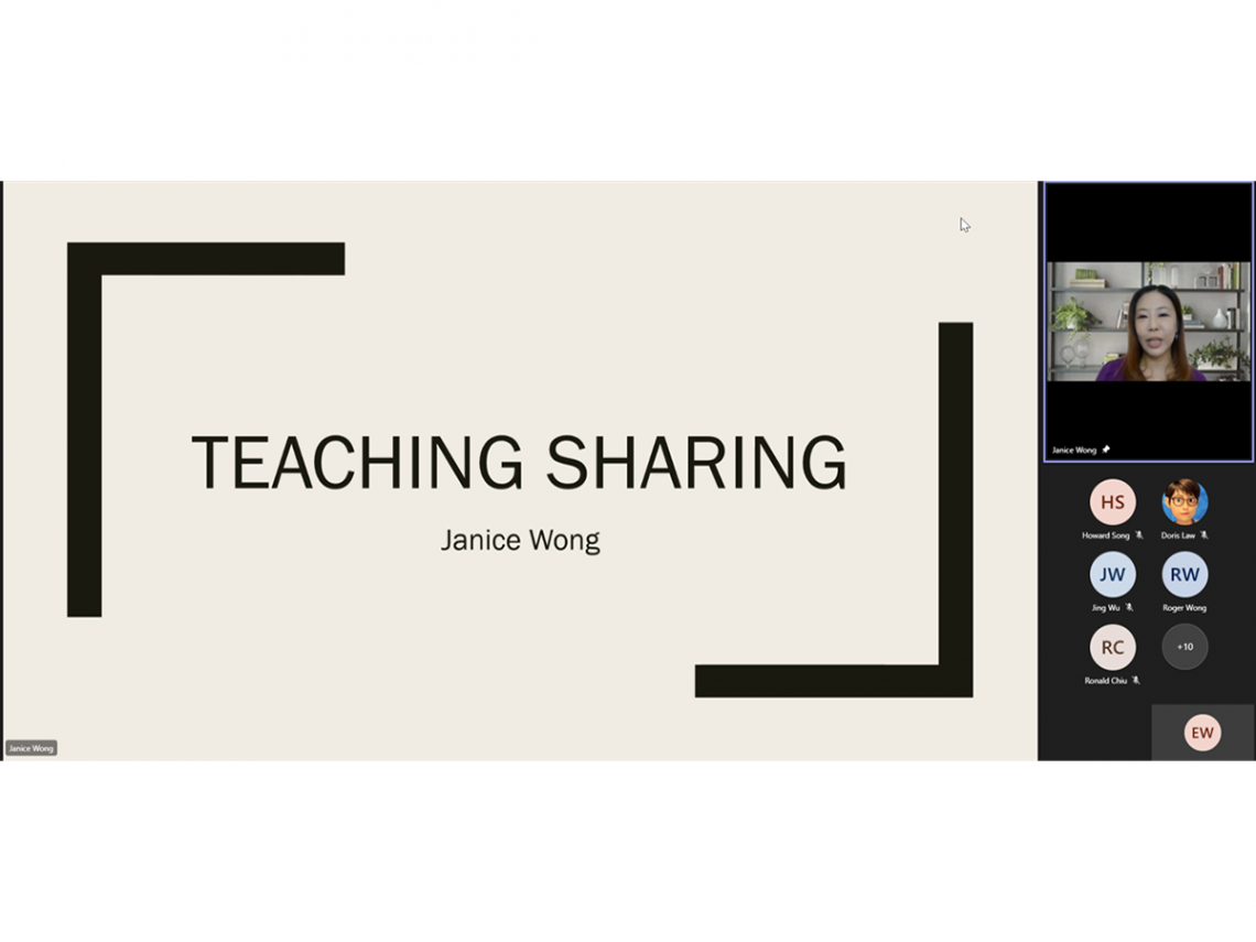 Ms Janice Wong, Part-time Lecturer, shared her observations on HSUHK students in terms of learning attitude and personality in comparison with students of other higher educational institutions. She suggested that teachers interact more with students on different occasions to enhance teacher-student relationship.