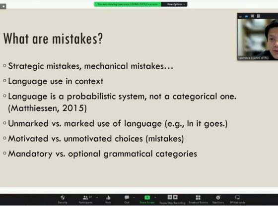 Mr Leung introduces different kinds of common mistakes in English usage.