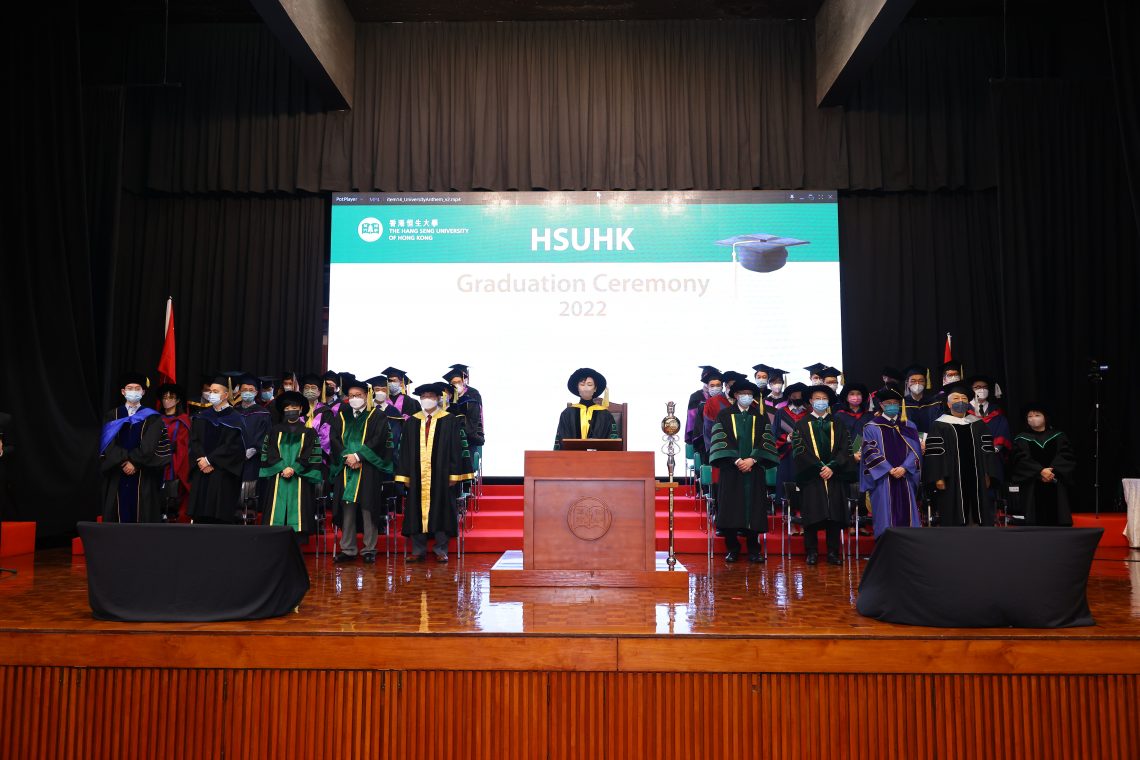 Ms Diana Cesar, Chairman of the Board of Governors of HSUHK, officiated at the HSUHK Graduation Ceremony 2022.