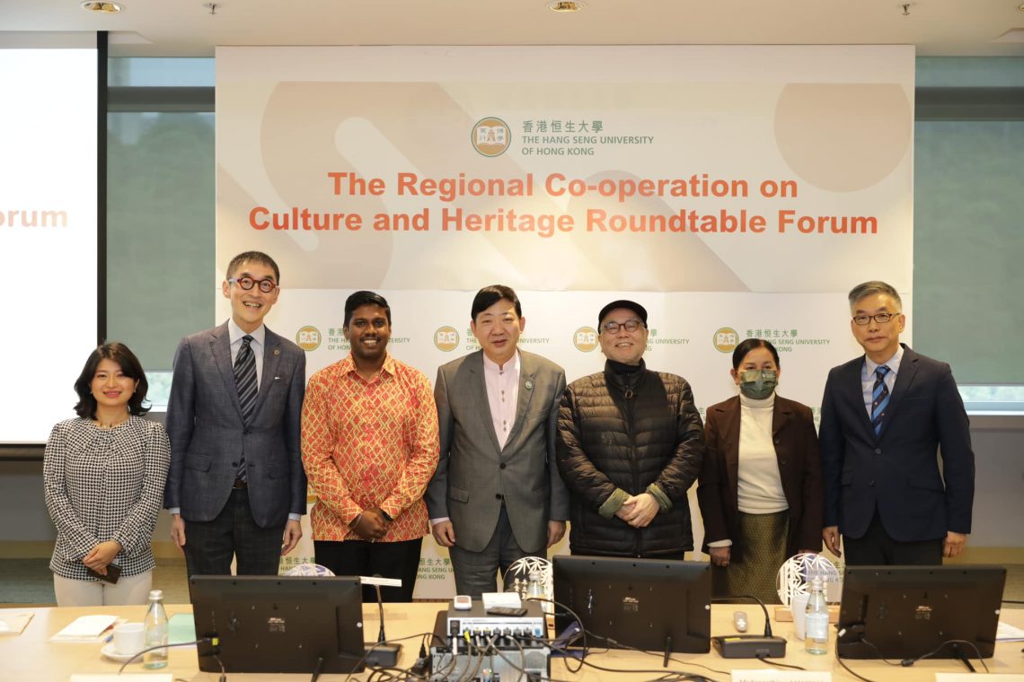 (From left) Ms Melanie Kwok, Mr Douglas So, Mr Yoganthiran Manikam, President Simon Ho, Mr Danny Yung, Ms Hang Chansophea and Professor Desmond Hui.