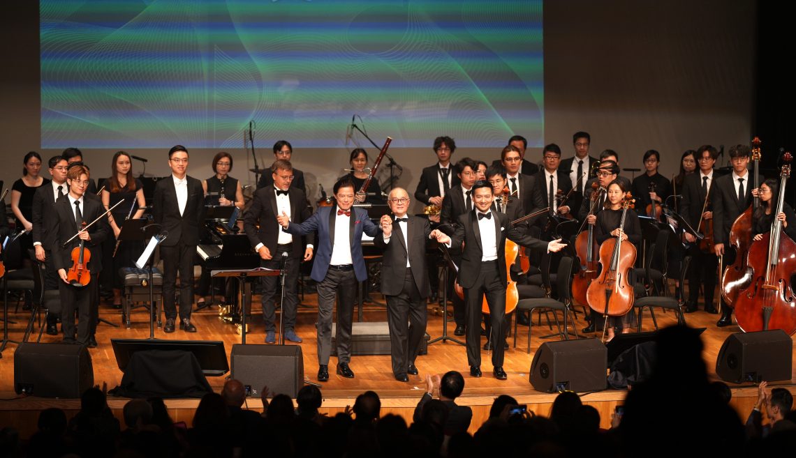 (From left to right) Dr Warren Mok, Dr Moses Cheng and Mr Ronald Kwok created a magical symphony of music.