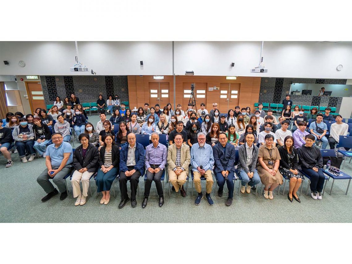 A group photo of Mr Lau with SCOM teachers and students